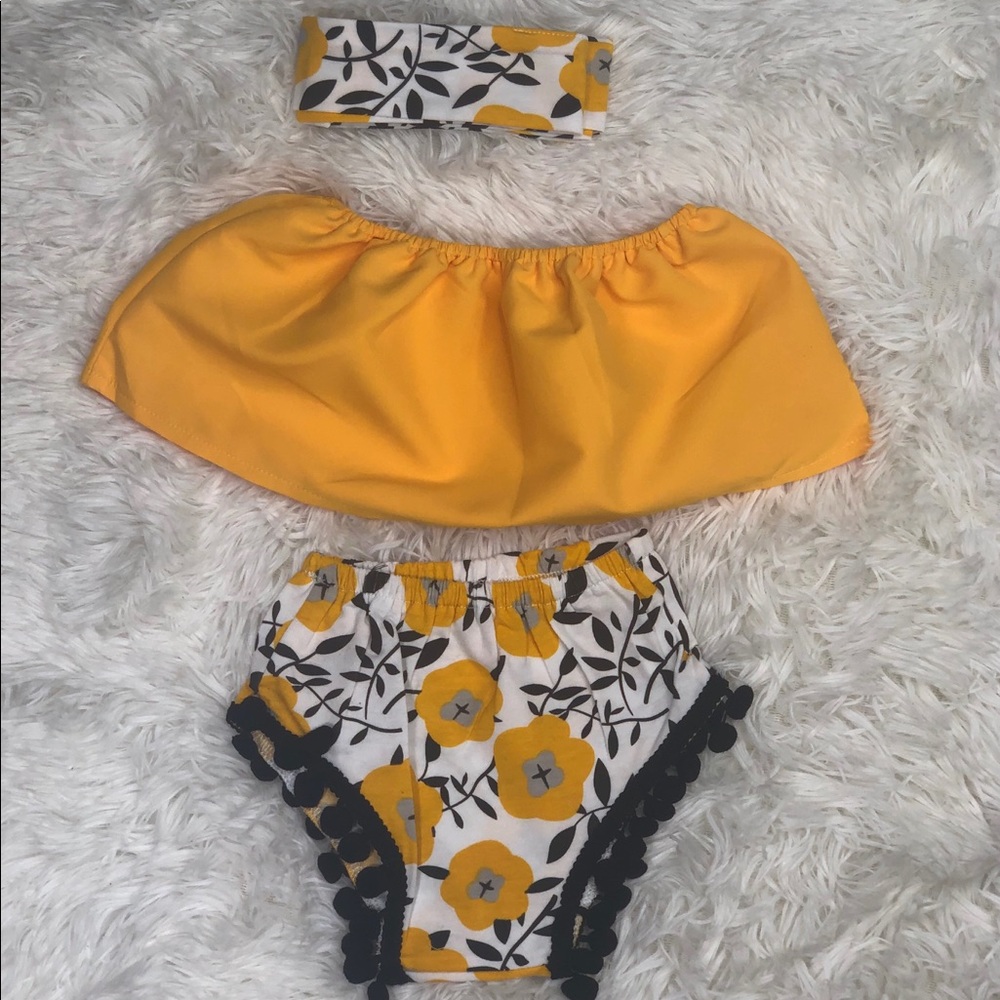 Infant two piece set with headband included